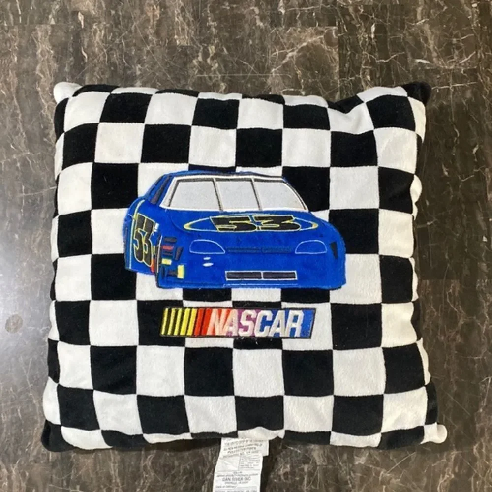 VINTAGE NASCAR Themed Decorative Pillow